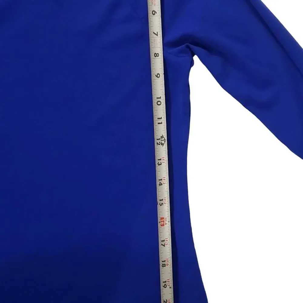 RALPH LAUREN LONG SLEEVE SWEATER/SHIRT, Sz M, BLUE, COTTON/ELASTANE